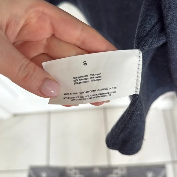 Ella Moss Cozy Open Draped Cardigan Sweater Indigo Blue - Picture 4 of 6